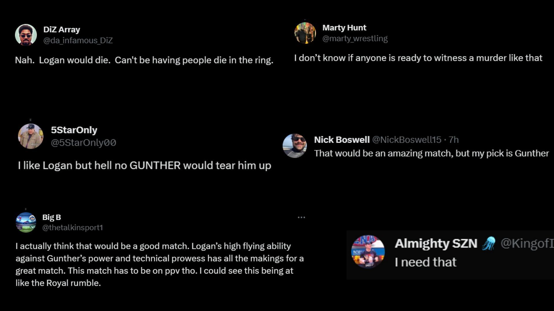 Screenshot of fans' reactions on Twitter.